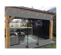 Paneles Laterales de Lona Transparente, con Cremallera, Exterior de Vinilo Impermeable Cortinas de Lona, Lona Alquitranada para Pérgola Patio Porche Carport ( Color : LxH , Tamaño : 270x220cm(8.9*7.2f