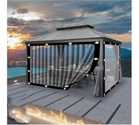 Paneles Laterales de Vidrio Blando de Lona Impermeable con Ojales Pérgola Cenadores Jardín Cortina Pantalla de Partición Plástico PVC,Wxh,100x150cm/3.28x4.92ft