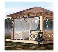 Paneles laterales impermeables transparentes para pérgola, lona a prueba de viento con ojales para cortinas de patio y cenador, solución de sombra personalizable para exteriores