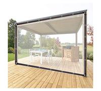 Paneles laterales plegables impermeables y resistentes al viento para protección de patio y cenador, diseño transparente duradero para uso en exteriores