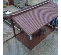 Paneles metálicos para techos, Paneles aislantes para toldos con Relleno de policarbonato - Láminas corrugadas duraderas para pérgolas y cobertizos para Motocicletas (9 Unidades, 1,5 m/4,9 p