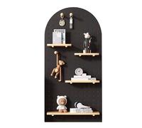 Paneles organizadores de pared con tablero perforado, tablero de exhibición de madera para almacenamiento y organización eficientes en la oficina en casa y el garaje