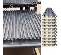 Paneles para Tejado 10 Paneles de Techo Corrugados Impermeables, Tejas Laterales de 10, 12 y 16 Pies De Largo, Revestimiento de Metal Resistente Al Viento para Pérgolas, Garajes y Cobertizos(L-1.7m/5.