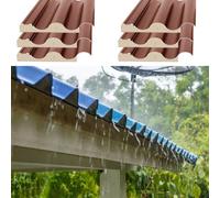 Paneles para Tejado Paneles Laterales para Techos de Tejas Impermeables, 6 Paneles de Techo de Metal Corrugado, Reemplazo de Cubierta de Techo para Establos, Cochera, Patio, Personalizable(Brown,L-1.5