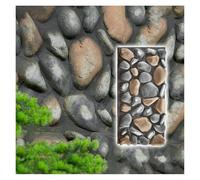 Paneles PVC Pared Panel de piedra sintética de guijarros de PU 1200x600 mm, uso en interiores y exteriores, chapa a prueba de decoloración y resistente a impactos(C)