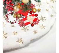 Panemy Alda Árbol De Navidad 120cm, Decoração de Natal, Falda y Tapete para Decoración Navideña, Cubre Pie Grande, Dorado