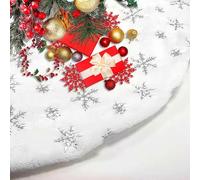 panemy Falda Arbol De Navidad 90cm, Tapete para Árbol de Navidad, para Decoración Plata Pour Arbres de Noël (Silver, L, 90 cm)