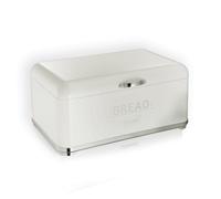 Panera con Tapa de Metal Recipiente para Pan con Tapa Negro Blanco 34,5x25x16,5