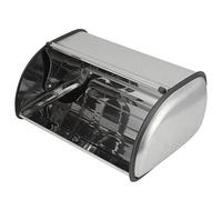 Panera de Acero Inoxidable, Caja de Tapa Superior Enrollable para Guardar el Pan, Contenedor de Almacenamiento de Recipiente de Pan de Pastel para Mostrador de Cocina, 33x24x15cm
