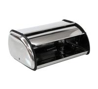 Panera de acero inoxidable con tapa de protección de 24x35x15 cm Conserva tus productos de panadería crujientes. Un accesorio de almacenaje para la cocina que resulta elegante y duradero. Plateado
