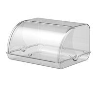 Panera enrollable de 30 x 28 x 18 cm, portátil, de gran capacidad, de PET transparente, con tapa. Panera, enrollable, blanca..