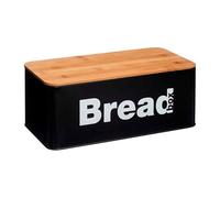 Panera metal rectangular negra tapa bamb colección KINVARA