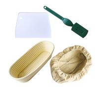 Panera ovalada, cesta de masa ovalada - Levy Start - Cestas de pan de masa fermentada con sostenibilidad duradera y sostenible, francés, C sostenibilidad, bolsa resistente a la humedad