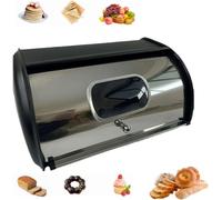 Panera Rosa Estilo Rústico: Elegante Organizador De Cocina para Panes Caseros, Pasteles Y Condimentos Encimeras, Despensas Y Armarios. Black One Size