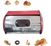 Panera Rosa Estilo Rústico: Elegante Organizador De Cocina para Panes Caseros, Pasteles Y Condimentos Encimeras, Despensas Y Armarios. Red One Size