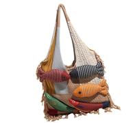 PANFHGFG Bolso de viaje de punto espacioso con diseño de caprichoso para mujer, elegante bolso de trabajo, bolso de viaje esencial de poliéster, Multifwork