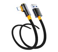 PANFHGFG Cable USB C Trenzado Flexible de 10 A, 4 Opciones de, Black 3M | Conector en ángulo recto con conectores chapados en oro, cable de transferencia de datos adecuado para juegos y