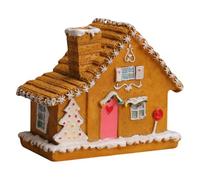 PANFHGFG Casas de Pueblo coleccionables de Navidad con LED, Centro de navideño en Miniatura para Decoraciones de Año Nuevo de casa de Pan de Jengibre