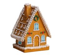 PANFHGFG Casas de Pueblo coleccionables de Navidad con LED, Centro de navideño en Miniatura para Decoraciones de Año Nuevo de casa de Pan de Jengibre