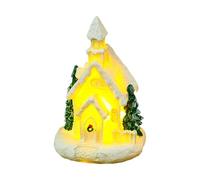 PANFHGFG Casas de Pueblo de Navidad Figuras de casa de Pan de Jengibre con luz LED Centros de Decoraciones para Fiesta de Navidad de casa de Pan de Jengibre