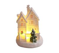 PANFHGFG Casas de Pueblo de Navidad Figuras de casa de Pan de Jengibre con luz LED Centros de Decoraciones para Fiesta de Navidad de casa de Pan de Jengibre