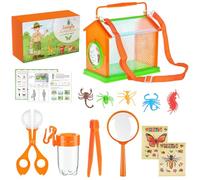 PANFHGFG Juego de exploradores de la Naturaleza para niños de 4 a 12 años, Incluye Caja de observación, atrapamariposas, Red de Mariposas para Descubrimiento Aire para niños