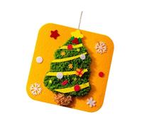 PANFHGFG Juguete Artesanal de Costura de decoración, Christmas Tree | de festival hecho a mano de tela no tejida, actividad educativa para reunión familiar, decoración del hogar