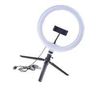 PANFHGFG Lámpara de aro de decimetro transportable alimentada por USB con Brillo Ajustable para Estudio de producción de Video Luz de aro de Color tripartición modificable para teléfono