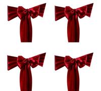 PANFHGFG Lazos para sillas, Lazos para Bodas, Aniversarios, cumpleaños y Eventos navideños, decoración del Respaldo de la Silla, Lazos, 4 Uds
