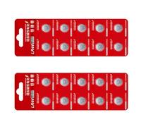 PANFHGFG Pilas de botón alcalinas LR44 de 10/20 Piezas, 1, 5 V, Potencia de Uso prolongado AG13 A76 para Relojes, electrónica de Juguete