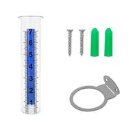 PANFHGFG Pluviómetro Profesional de 7 Pulgadas para Exteriores con Tubo Transparente y Estante de Acero para Seguimiento de precipitación de Granja de jardín, pluviómetro para Exteriores