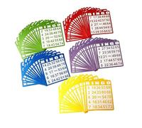 PANFHGFG Tarjeta de Bingo Multicolor con cartón Duradero y Caja de Almacenamiento para Fiestas Familiares, Juegos de, Viajes, Entretenimiento, Tarjeta de Bingo