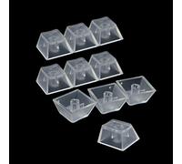 PANFHGFG Teclado para Juegos 10 Piezas Profile Capa Transparente ABS Mate retroiluminadas Teclas para Teclado mecánico Troquelado Palabras para Hacer Tarjetas