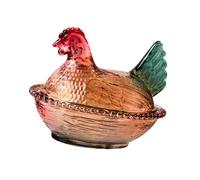 PANFHGFG Vasos de con forma de pollo, tarro de caramelo, cuenco de caramelo con, de postre, de caramelos, cubierto, cuenco decorativo para aperitivos, tarros con decorativa