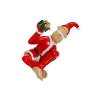 PANFHGFG Whimsically Santa Resins Estatua Estatuilla Hogar Oficina Decoración navideña Adorno Resinas Artesanías para la Familia Coleccionable Santa