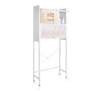 panfudongk Estantería para lavadora de pie de acero al carbono, estante de almacenamiento, estante de baño, sobre lavadora, 70 cm de ancho y 167 cm de alto, moderno almacenamiento para lavandería y