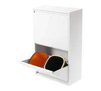 panfudongk Sistema de separación de residuos de cocina, 4 compartimentos, cubo de basura con armario para la separación y almacenamiento, antiolores para cocina, oficina, más orden e higiene gracias a