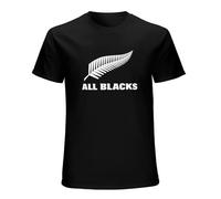 PANG GELIA New Zealand Rugby Union All Blacklogo - Camisetas de manga corta, color negro, Negro, S