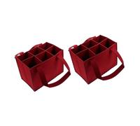 PANGBOER 2 elegantes bolsas de fieltro para vino con 6 compartimentos con acolchado protector y asa, protectores para botellas de vino, b, One Size, Mass Beauty