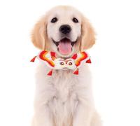 PANGBOER Bufanda de baile de leones para mascotas, collar ajustable de punto para gatos y perros, accesorios de Año Nuevo chino