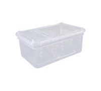 PANGBOER Caja de tanque para reptiles con ventana de observación para lagartos, caja grande para hábitat de lagartijas con cubierta ventilada