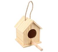 PANGBOER Caja nido para periquitos, casa de pájaros para jaula de madera, kits de nido de mascotas, caja de cría, casa de anidación de pájaros, moderna