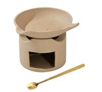 PANGBOER Calentador de cerámica para té para difusión de fragancias y calentador de teteras, portavelas para meditaciones, relajación