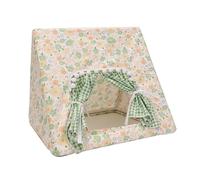 PANGBOER Cavia Porcellus - Casa de refugio con estampado de flores para animales pequeños, casa de campaña para erizos, cama para animales pequeños