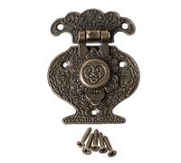 PANGBOER Cerrojo de bronce antiguo para joyería, caja de madera, hebilla de armario