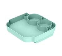 PANGBOER Coastal Gear - Bandeja de gestión de equipos con áreas específicas para cubiertos, vasos y golosinas, 24 x 24 x 5 cm, bandeja multiusos de ABS resistente