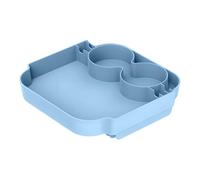 PANGBOER Coastal Gear - Bandeja de gestión de equipos con áreas específicas para cubiertos, vasos y golosinas, 24 x 24 x 5 cm, bandeja multiusos de ABS resistente