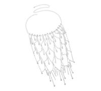 PANGBOER Collar con colgante de diamantes de imitación de lujo con circonitas cúbicas, diseño de cascada, perfecto para eventos formales y uso diario, One Size, como se describe, como se describe