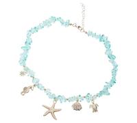 PANGBOER Collar con colgante de estrella de mar, acento de y perlas, diseño de moderno para mejorar atuendo diario, moderno para trajes con clavícula, fiesta ajustable