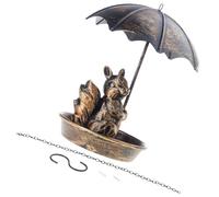 PANGBOER Comederos para Pájaros Aire Libre Construcción De Hierro con Cubiertas Toldos Tema Animal Pieza Decorativa Patio Trasero Amante La Naturaleza Comederos Pájaros Metal Gran